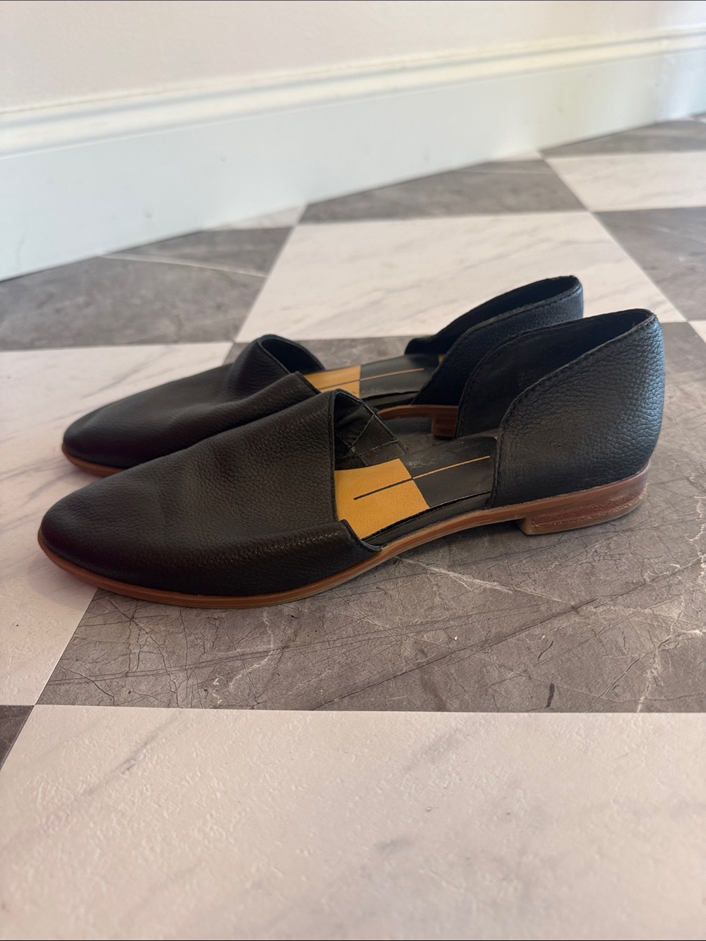 Dolce Vita Black Leather Slip-On Loafers - Picture 5 of 5